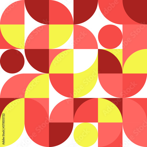 Abstract geometric pattern design in retro style Vector illustration colorful neo poster grid with geometrical shapes modern flyer background Scandinavian or Swiss prints of rectangles squares minimal