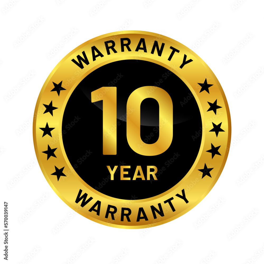 gold warranty badge vector logo template