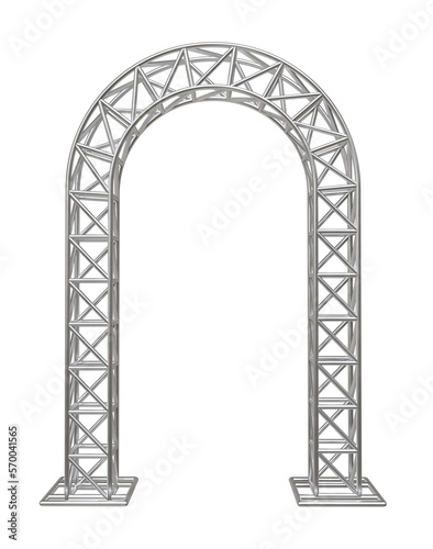 Fototapeta Naklejka Na Ścianę i Meble -  Metal object with truss system in 3d render