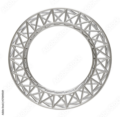 Fototapeta Naklejka Na Ścianę i Meble -  Metal object with truss system in 3d render