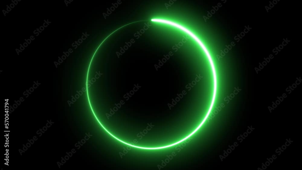 Multicolor Neon circle Icon background Animation sign icon Animated Shapes Elements 4k 60fps