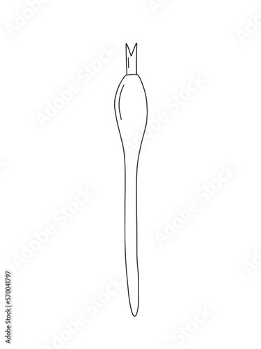 Vector cuticle removal tool sketch