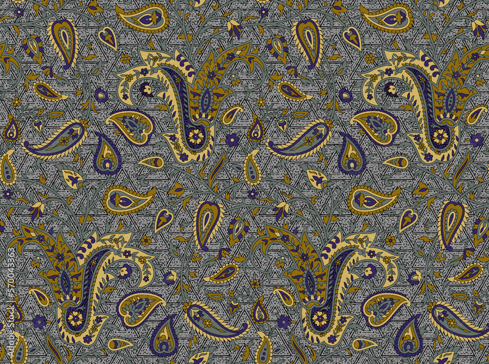 Seamless traditional Indian paisley