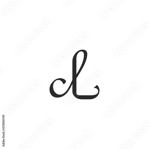 CL, LC, Abstract initial monogram letter alphabet logo design