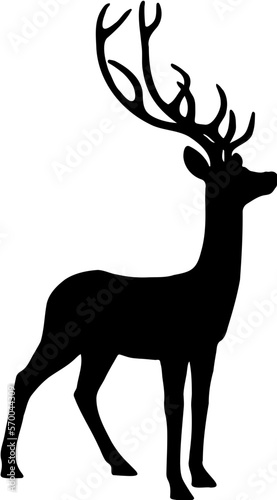 Cute deer silhouette vector 