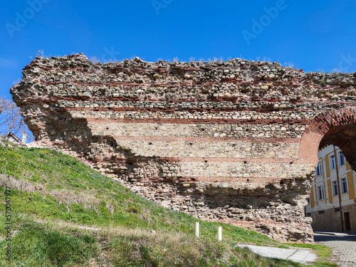 Roman fortifications in ancient city of Diocletianopolis, Hisarya, Bulgaria photo