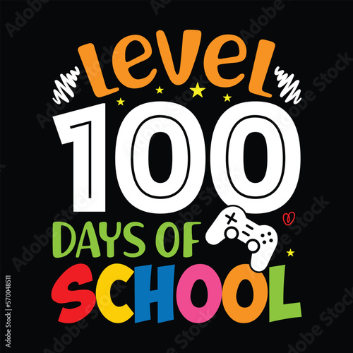 Level 100 Days Of School Gamer Shirt, Boys School Shirt, 100 Days Video Game Shirt, Happy 100 Days Of School, Gamer Shirt, Pre-School Shirt