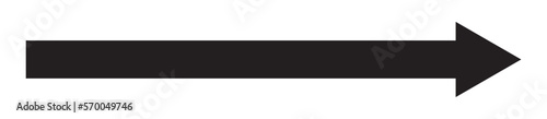 Long arrow vector icon. Black horizontal double arrow. Vector icon.