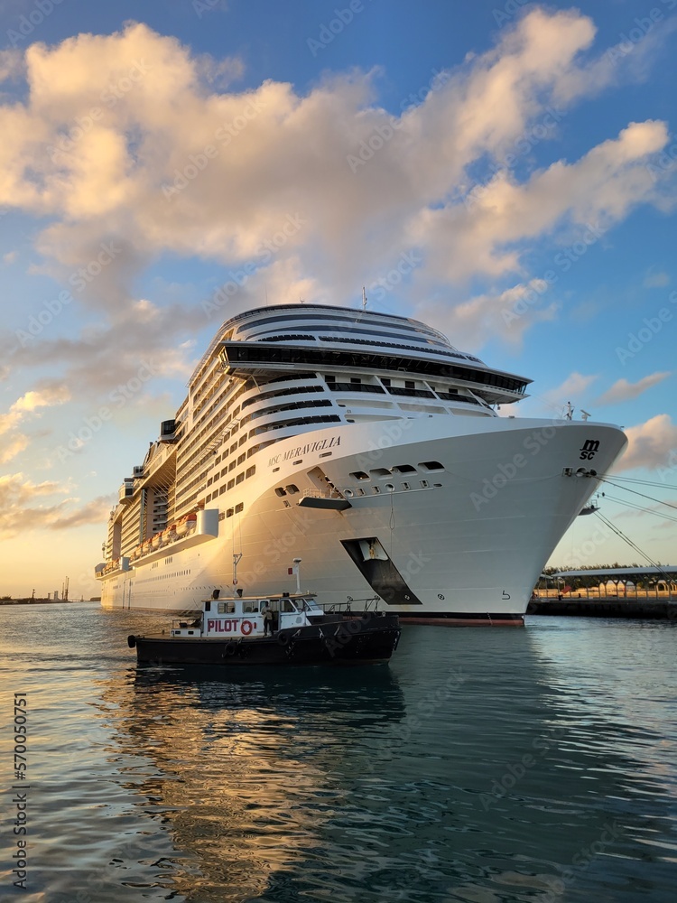 MSC Meraviglia at Port of Nassau, Bahamas Stock Photo | Adobe Stock