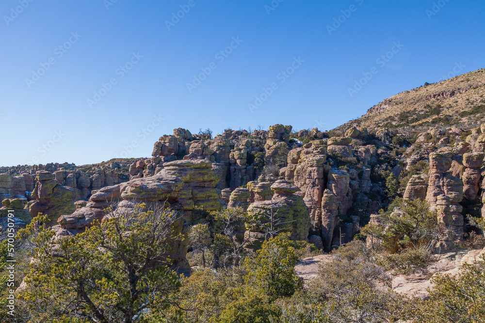 Fototapeta premium Scenic Winter Landscape in the Chiricahua National Monument Arizona