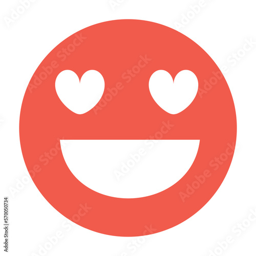 lovely emoji in groovy style . Vector design icon