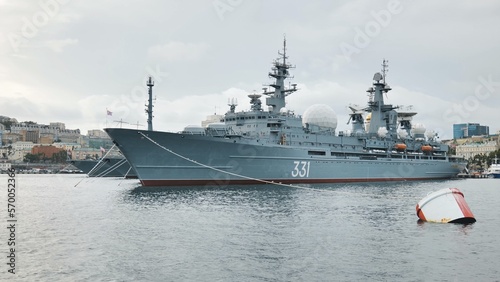 The warships of Vladivostok in the pier.