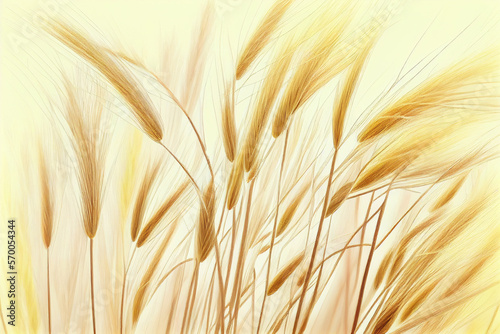Wheat field background. AI generated image.  