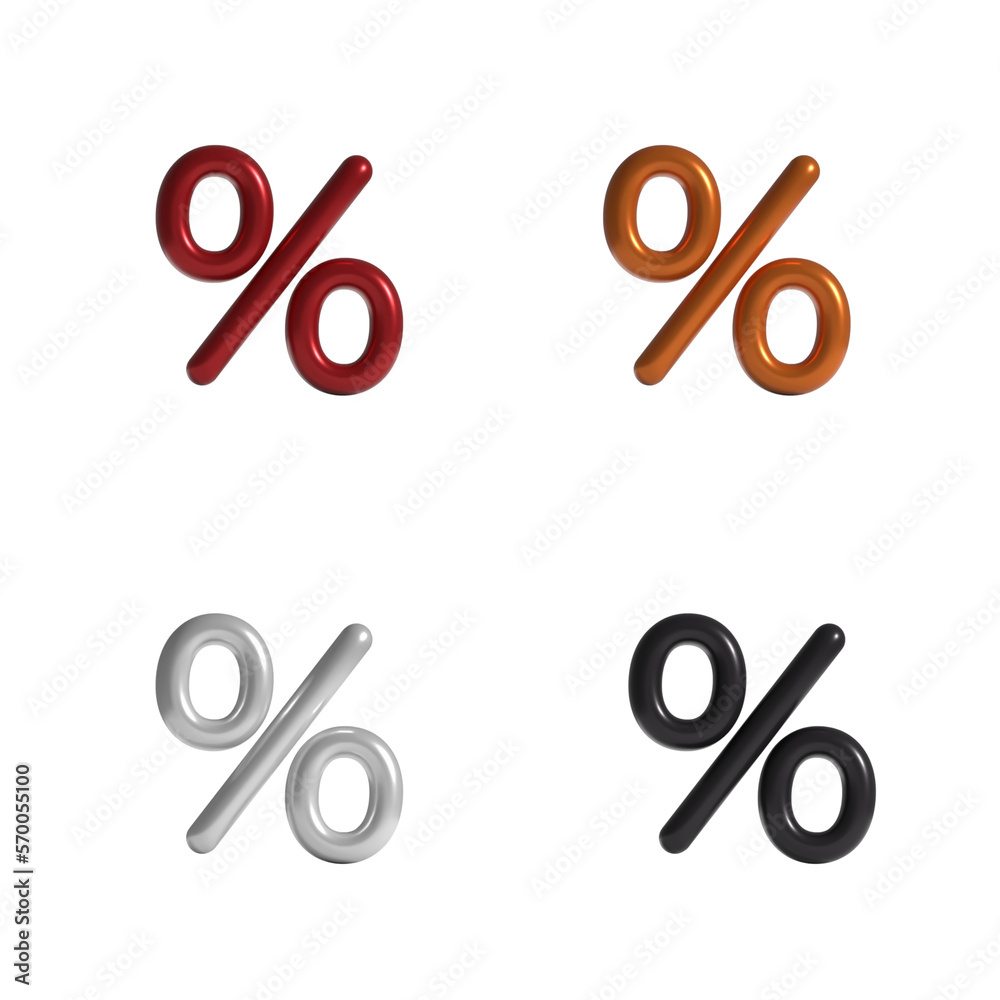 3d percent discount icon 3d percent discount icon