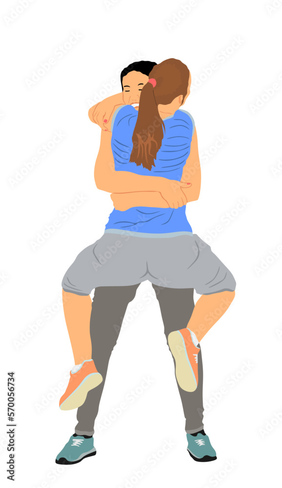 Family meeting hugs powerful emotions kisses. Two girls sisters hugging vector illustration. Welcome meet after travel trip. Sports woman celebrate victory. Lesbian lady in love. Closeness tenderness. Family meeting hugs powerful emotions kisses. Two girls sisters hugging vector illustration. Welcome meet after travel trip. Sports woman celebrate victory. Lesbian lady in love. Closeness tenderness.