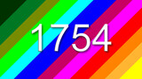 1754 colorful rainbow background year number