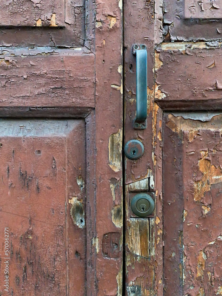 Rusty scraped wooden door Rusty scraped wooden door
