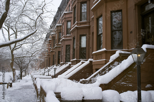 Konstfotografi Snow Covered Brownstones
