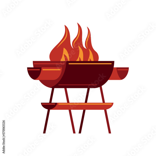hot grill bbq icon