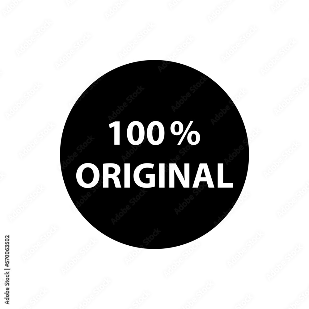 100% Original icon vector logo design template 100% Original icon vector logo design template