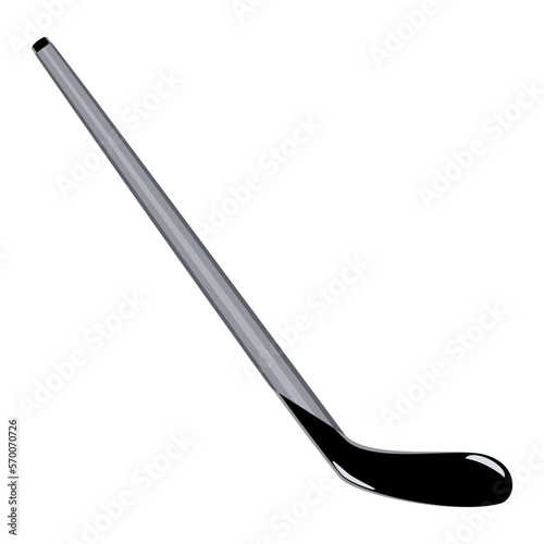 Hockey stick in flat technique vector illustration 