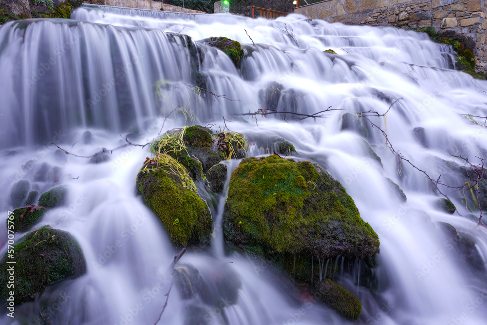 Fototapeta premium Long Exposure River Landscape During Fall