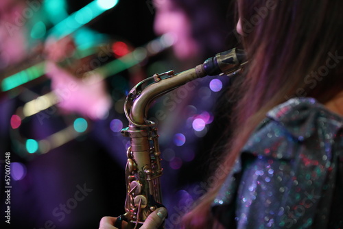 Photography Musician playing the saxophone