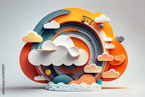 Cloud Computing, The Key to Digital Transformation. Making the Move to Cloud and Simplifying IT. Abstract Concept photo