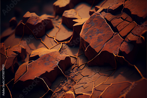 Panoramic grunge rusted metal texture, rust and oxidized metal background. Old metal iron panel. High quality ai generated illustration.