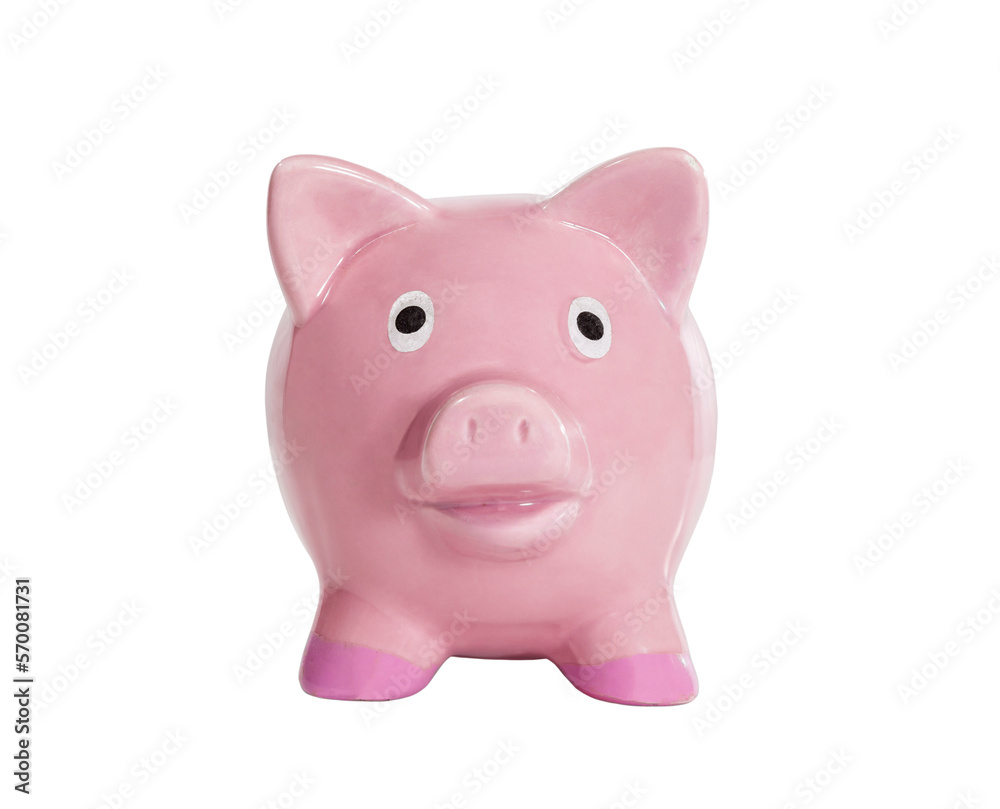 Old piggy bank isolated with cut out background. Old piggy bank isolated with cut out background.