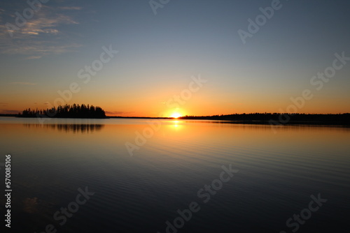 Sunset On Astotin Lake, Elk Island National Park, Alberta