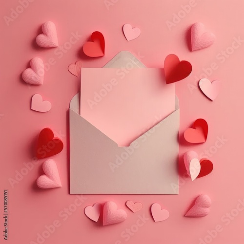 Ready made - Valentine card with hearts