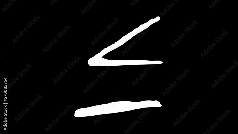 Hand Drawing Math Symbol Less Than or Equal Hand Drawing Math Symbol Less Than or Equal