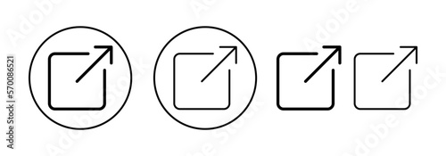 External link icon vector for web and mobile app. link sign and symbol. hyperlink symbol