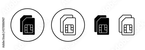 Sim card icon vector for web and mobile app. dual sim card sign and symbol