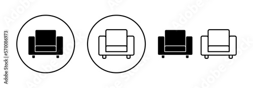 Sofa icon vector for web and mobile app. sofa sign and symbol. furniture icon