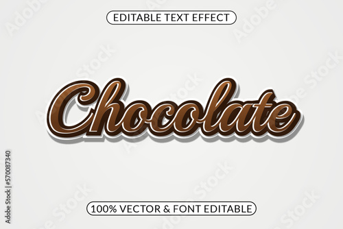Easily editable chocolate text effect