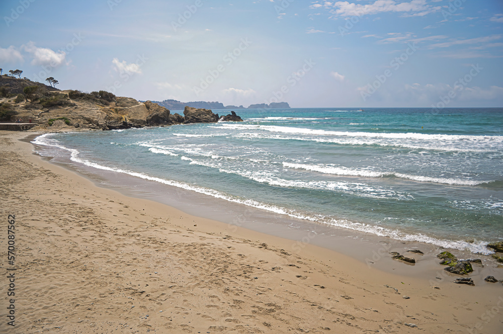 Empty seaside beach in Mallorca