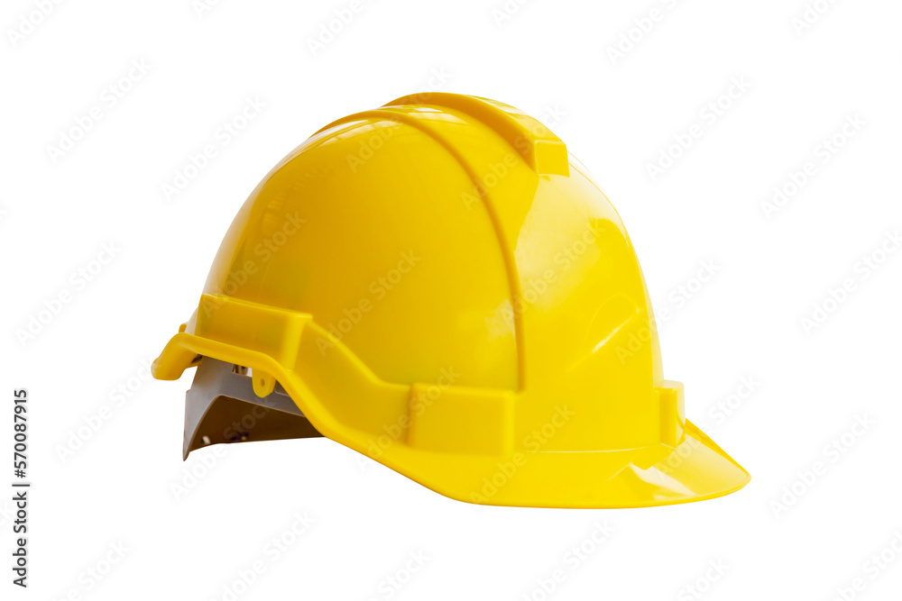 yellow hard hat, safety helmet - obrazy, fototapety, plakaty 