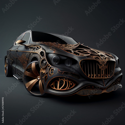 Dark Fantasy Futuristic Car