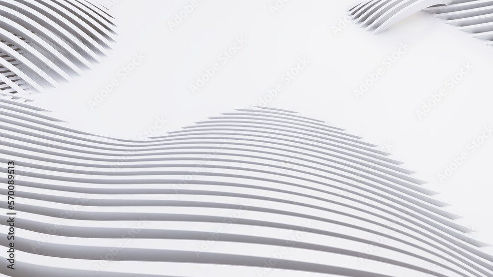 Abstract Curved Shapes. White Circular Background. Abstract Curved Shapes. White Circular Background.