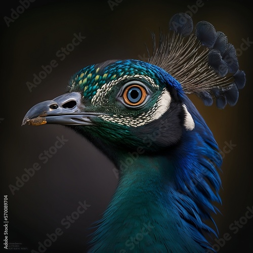 portrait of a peacock