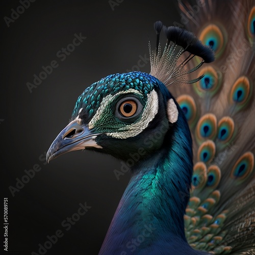 close up of peacock