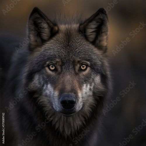 gray wolf portrait