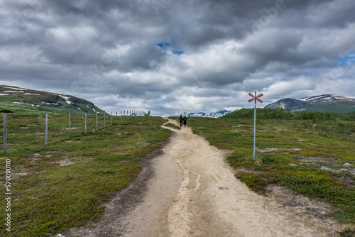 Treriksroset, the triple border between Finland, Sweden and Norway photo