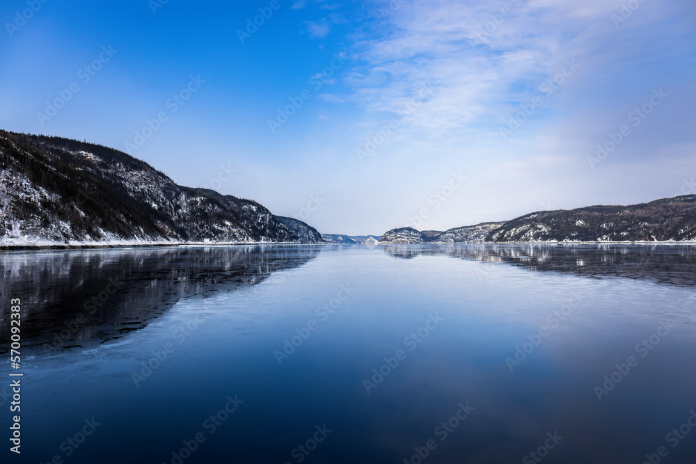 Fototapeta premium entrance to the Sagueney Fjord at Tadoussac