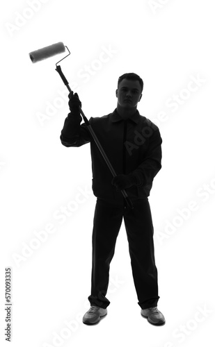 Silhouette of young decorat...