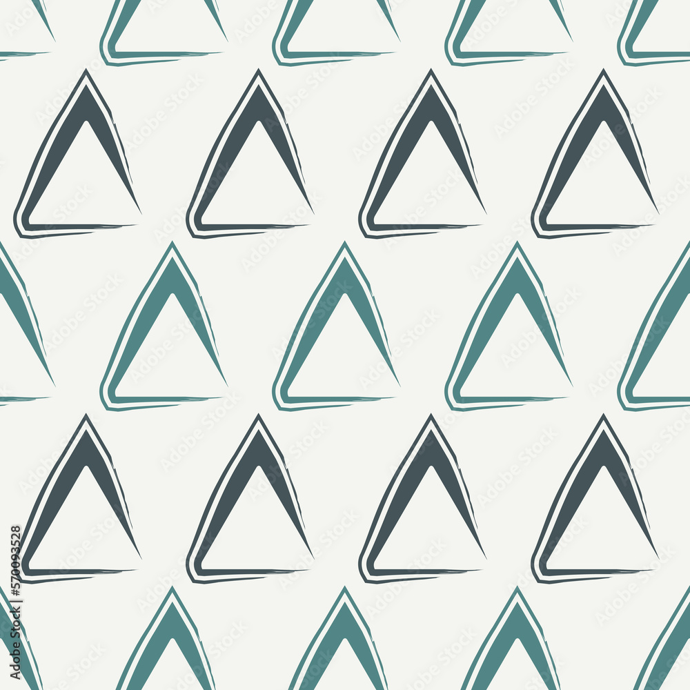Triangle motif minimal geometric print. Paint brush seamless pattern. Freehand design background. Trendy handdrawn modern simple geo ornament Triangle motif minimal geometric print. Paint brush seamless pattern. Freehand design background. Trendy handdrawn modern simple geo ornament