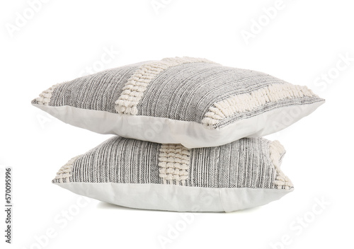 Soft pillows isolated on white background © Pixel-Shot