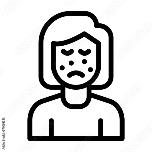 acne line icon illustration vector graphic 